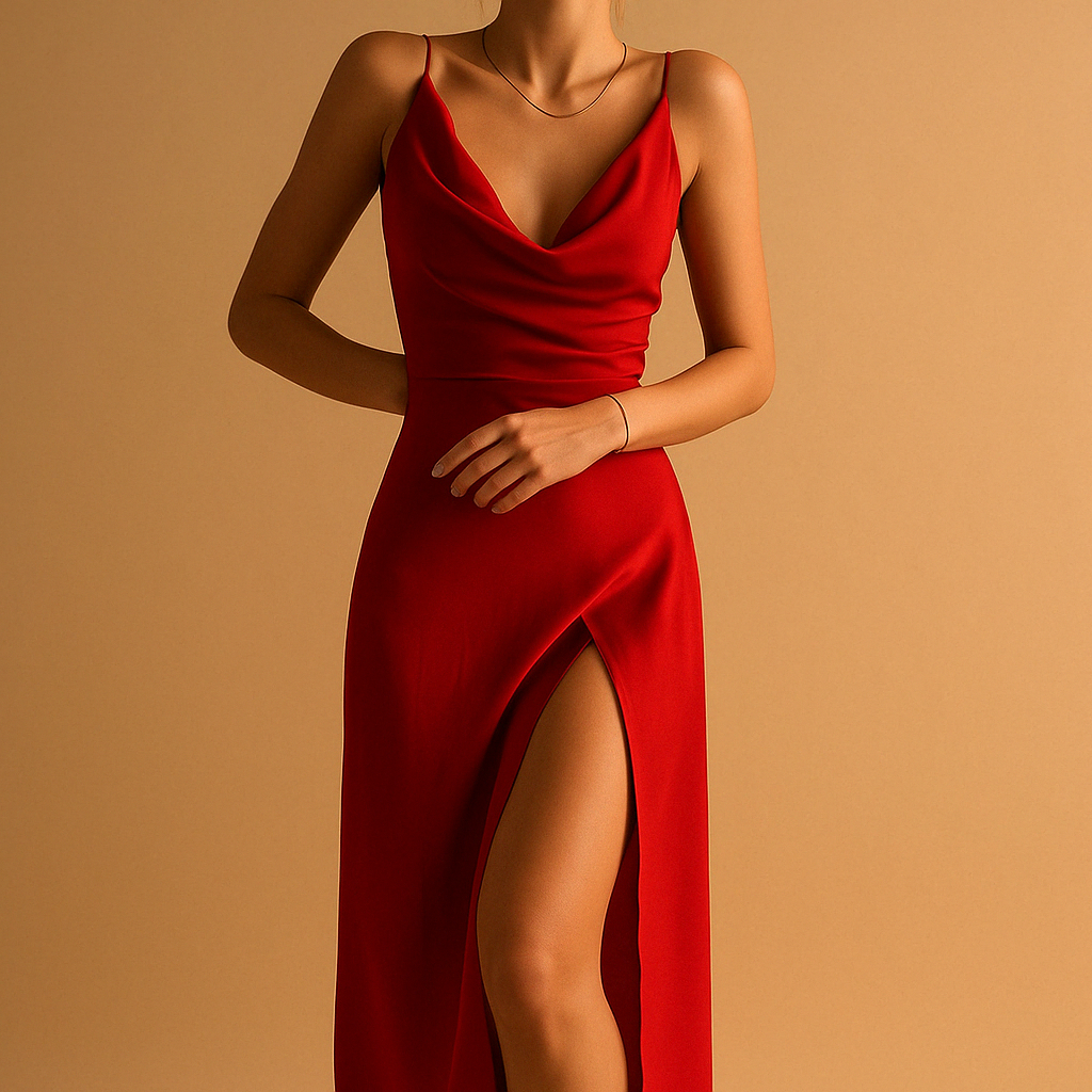 Women maxi dress ankle length | V-neck flowing fit design