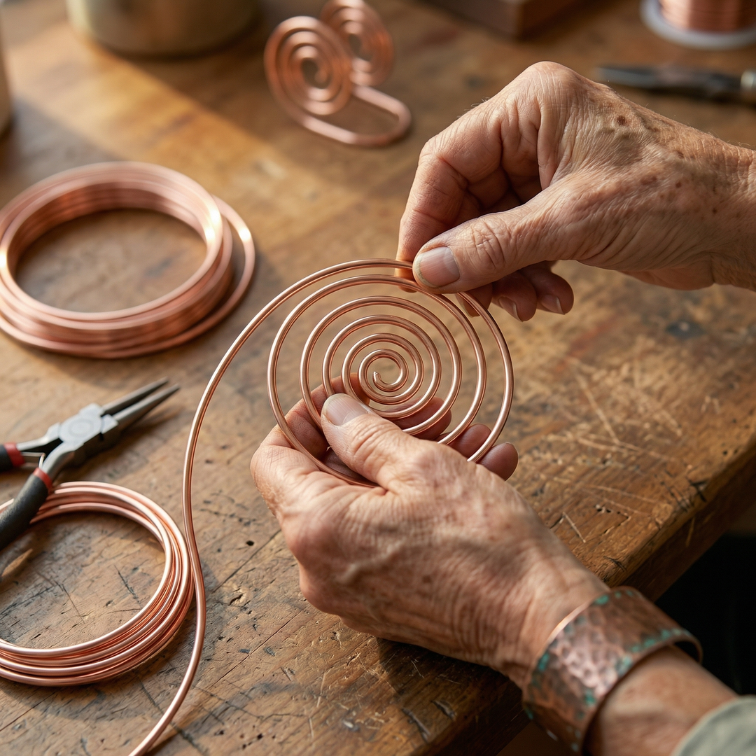 Amelia's Flow Copper Hand Spiral