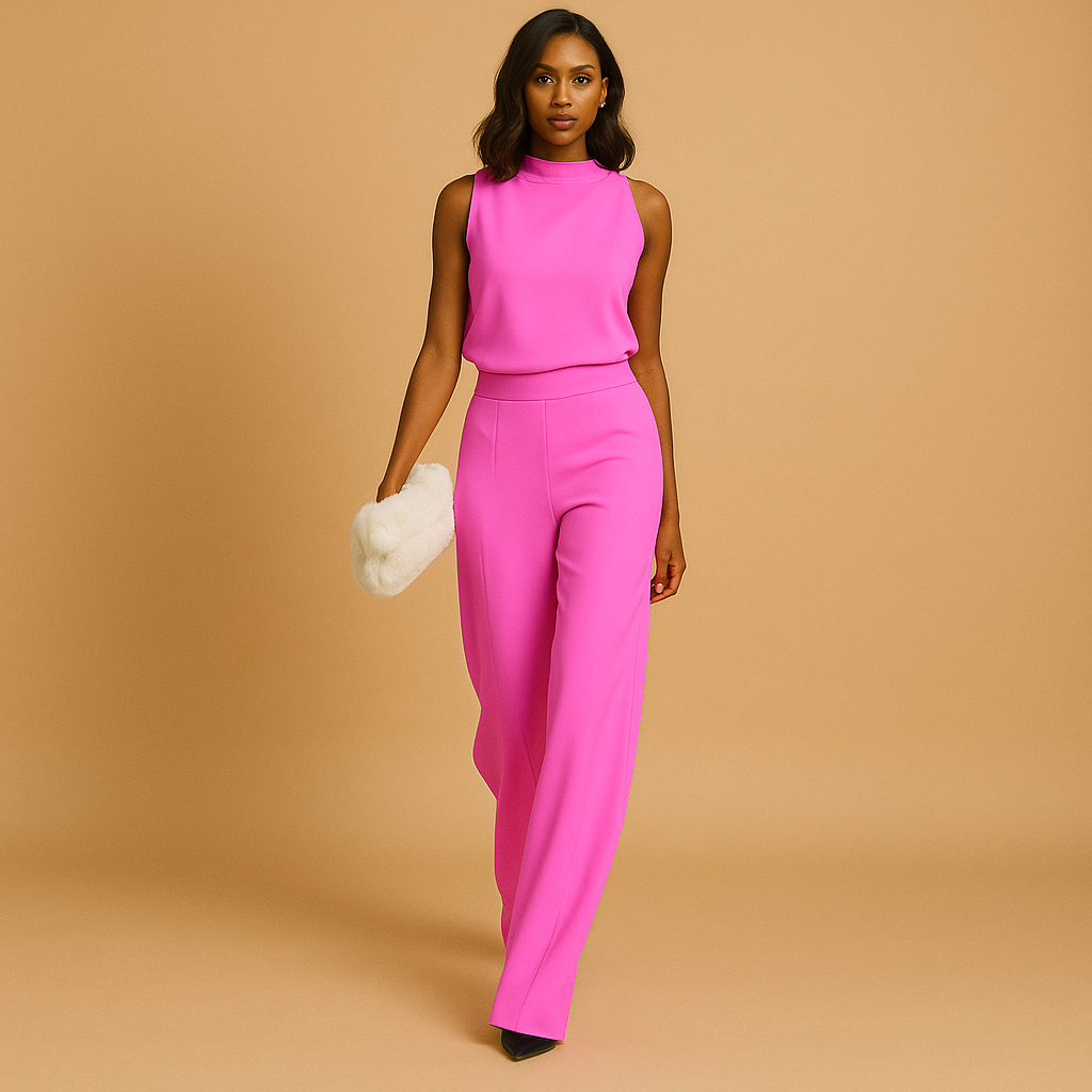 Women Jumpsuit | Sleeveless Wide-Leg High-Waist Halter Design